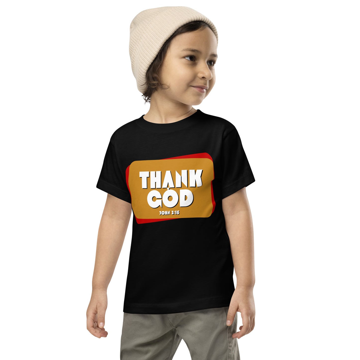 Thank God Toddler T-shirt Black