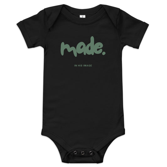 Made in His Image (Sage Font) Onsie