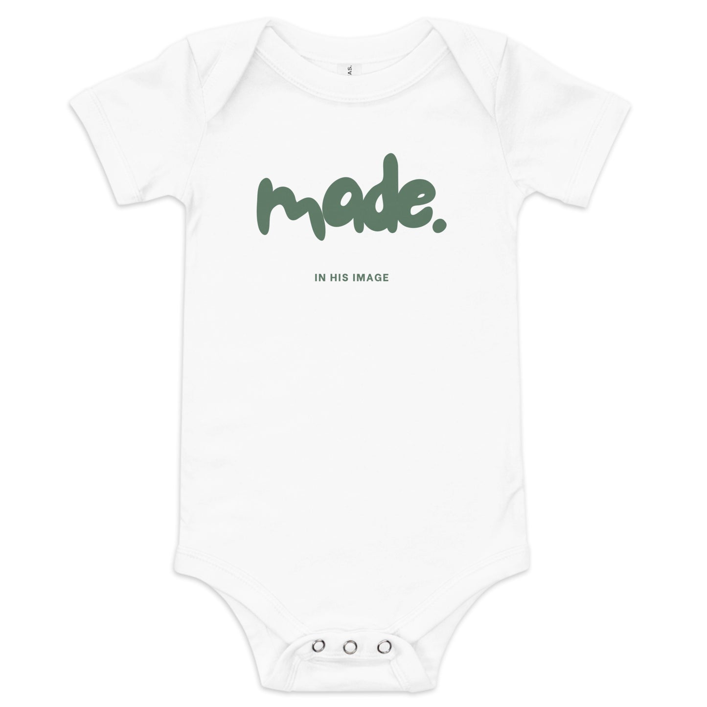 Made in His Image (Sage Font) Onsie