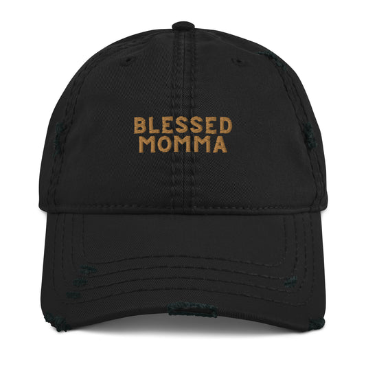 Blessed Momma Distressed Hat