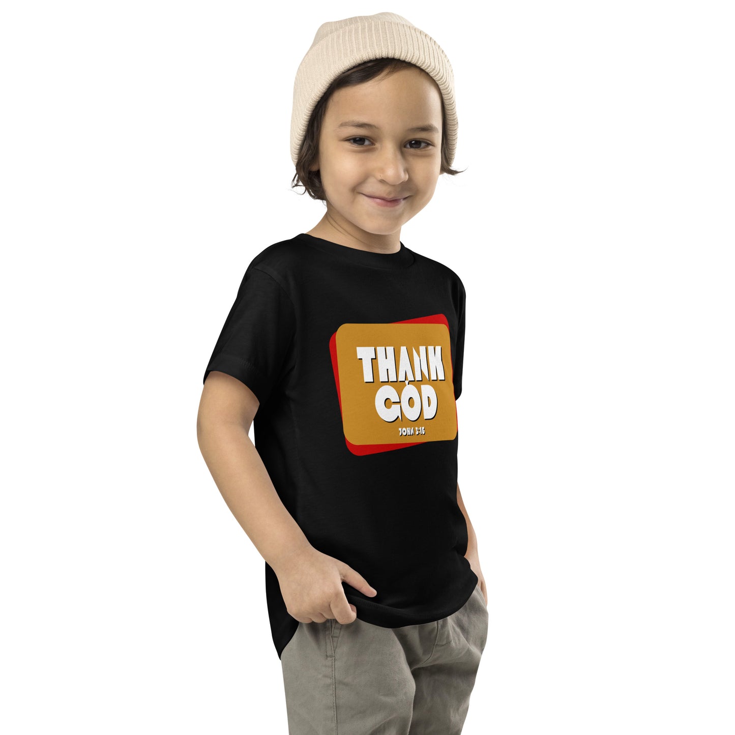 Thank God Toddler T-shirt Black