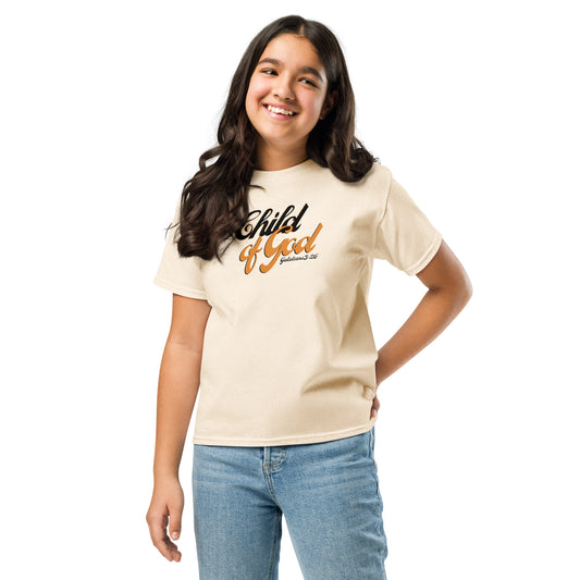 Child of God Youth T-shirt Tan